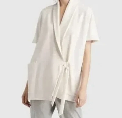 Cárdigan chaqueta envolvente cuello drapeado Eileen Fisher Jerry para mujer pequeño crudo Foto 1 de 4