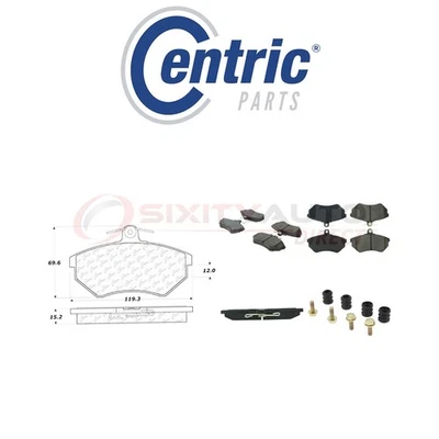 Centric Posi Quiet Ceramic Brake Pads w Shims for 1984-1987 Audi Coupe 2.2L ym Foto 1 de 4