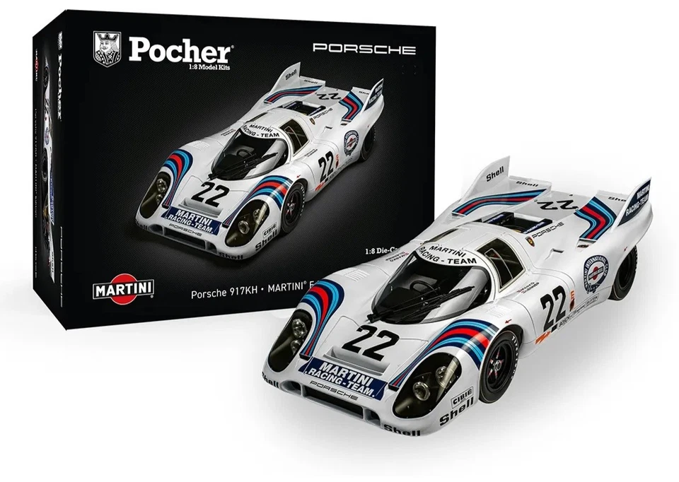 Pocher Porsche 917KH - Kit de coche modelo fundido a presión escala 1/8 edición Martini HK122 Foto 1 de 4