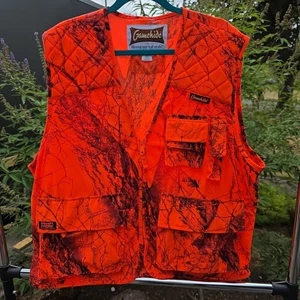 Gamehide Hunting Vest Blaze Orange Camo XL Mens Zip Hush Hide Style 201 - Picture 1 of 13
