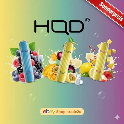 HQD Surv 600 E-Shisha Einweg E-Zigarette 600 Züge Vape mit Nikotin alle Sorten - Bild 1 von 4