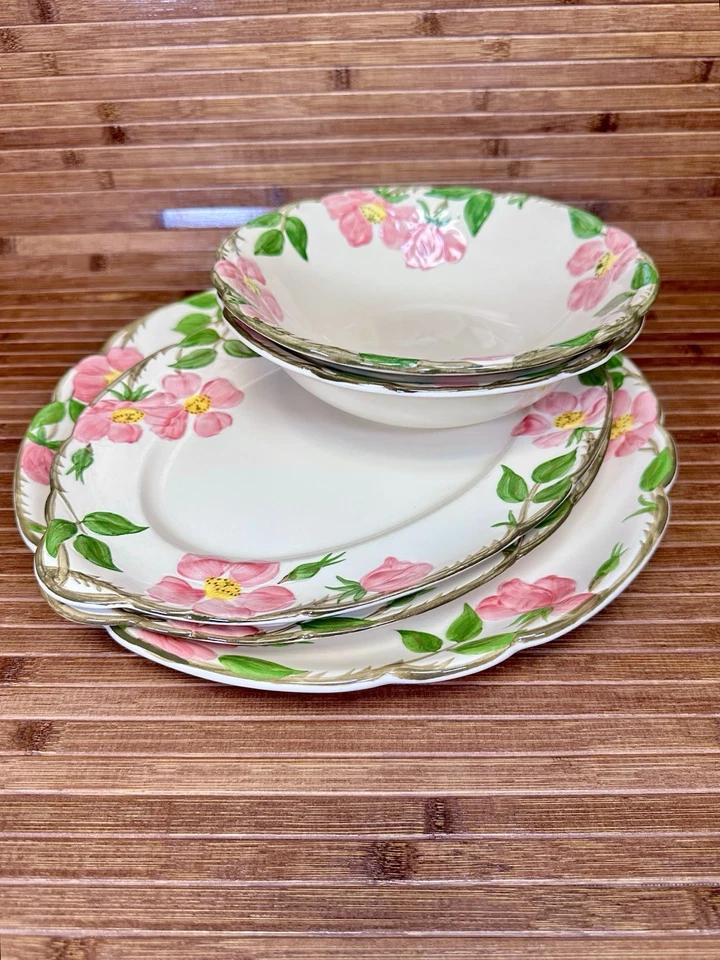 Juego de servir 3 platos 2 cuencos vegetales True Vintage Franciscan Desert Rose EE. UU. Foto 1 de 4