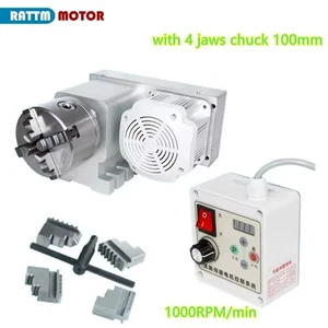 CNC 4th Fourth Axis Dividing head Rotary axis with adjustable speed servo motor - Picture 1 of 8