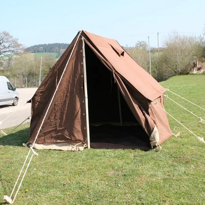 Replica British Officers 2 Man Tent 6x6 ft Canvas Only BROWN   WD259 - Image 1 of 3