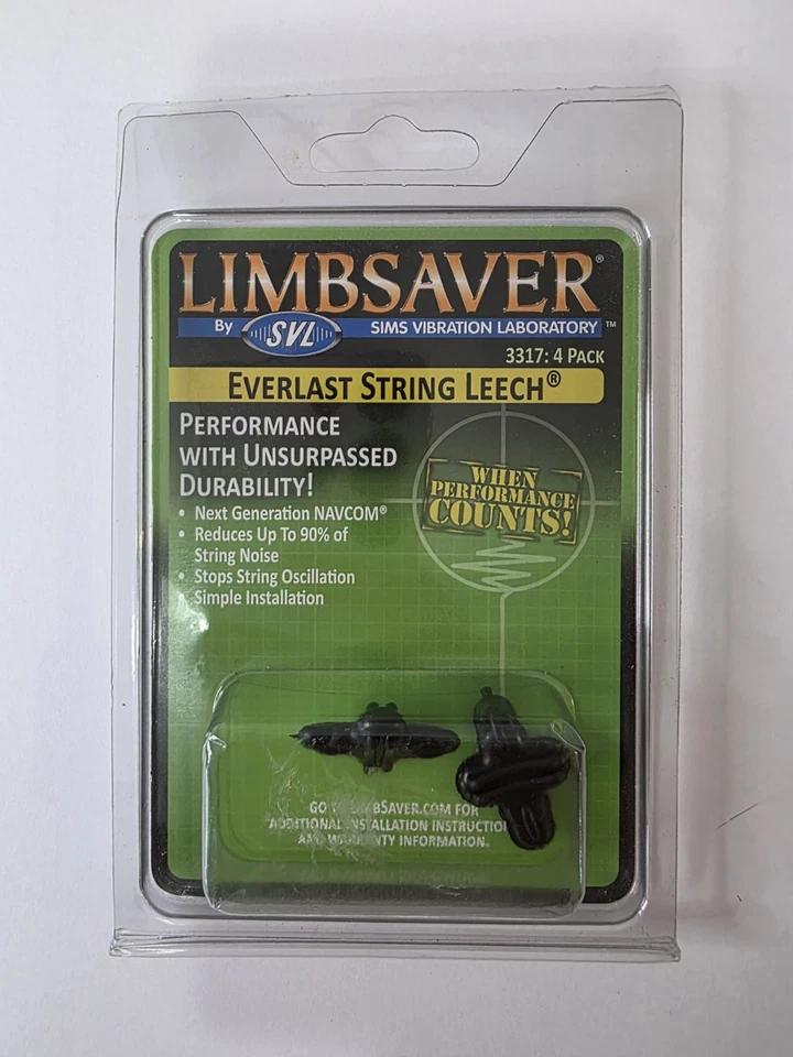 LimbSaver Everlast String Leech 3317 Bow String Dampeners Archery Black (2 Pack) - Image 1 of 3