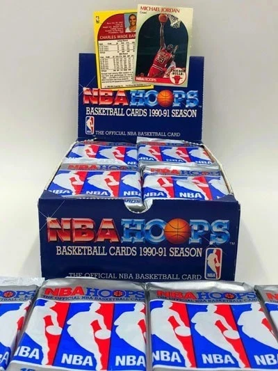 Paquete de baloncesto NBA Hoops Series 1 1990-91 Foto 1 de 1