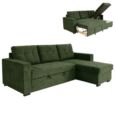 Ecksofa - wintermoss - Liegefunktion und Staukasten Sofa Wohnlandschaft Couch - Bild 1 von 4