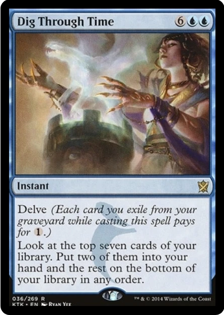 Dig Through Time 036/269 Khans of Tarkir MTG Rare - Image 1 of 1