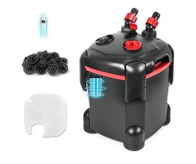 PONDFORSE 172GPH Canister Filter, External Aquarium Filter Ultra-Quiet Water  - Image 1 of 4