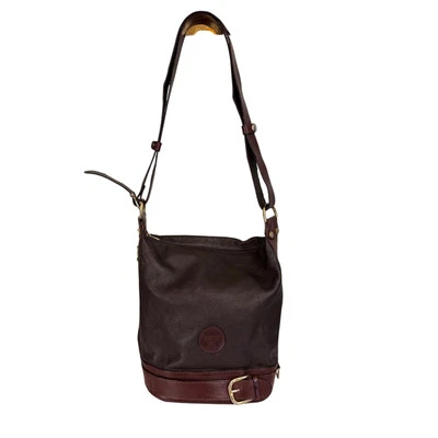 Bolso Bandolera de Hombro VALENTINA Hebilla Cuero Genuino Marrón Hecho en ITALIA Foto 1 de 4