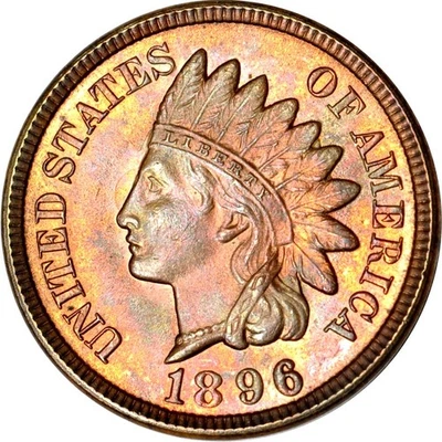 1896 1C Indian Head Cent Choice UNC RB K18920 - Image 1 of 2