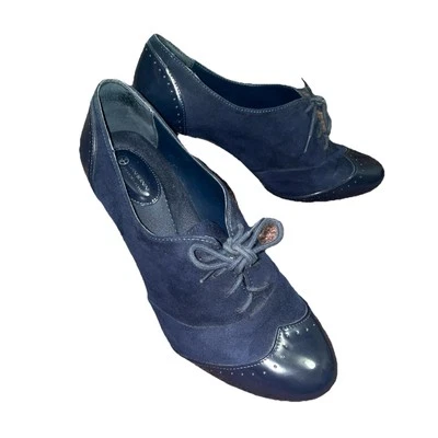 Salto Oxford Stiletto Feminino Giani Berni Espuma de Memória Azul Tamanho 9 - Imagem 1 de 4