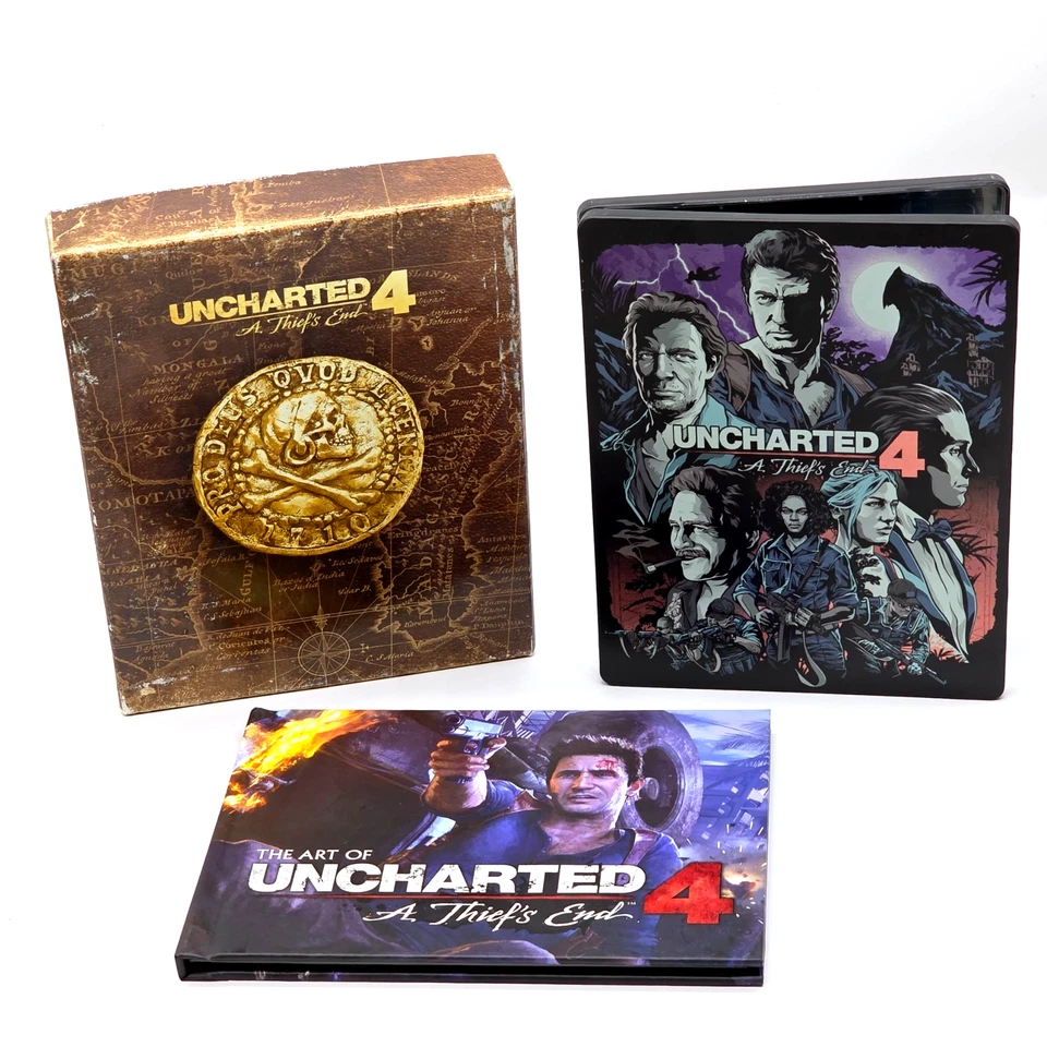 Uncharted 4 A Thief's End Special Limited Edition Steelbook W Artbook no Sticker - Image 1 of 4