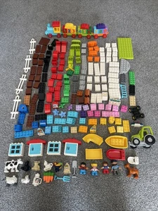 Lego Duplo Bundle Job Lot Bricks, Animals, People, Farm , Train Etc - Picture 1 of 14