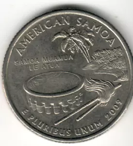 USA - 2009P - Washington ¼ Dollar - American Samoa - Rare - #10927 - Picture 1 of 2