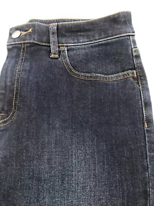 NEW Chico's Perfect Stretch Girlfriend Slim Leg Ankle Jeans Sz 0.5 US Blue Denim - Picture 1 of 8