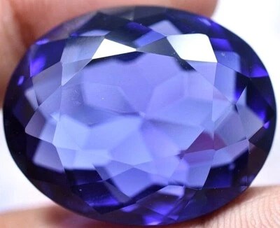 Lab Created 58.40 Ct Violet Blue Tanzanite GGL Certified Sparkling Gemstone - Image 1 of 4