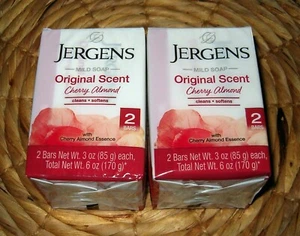 Jergens Jabón Suave Aroma Original Cereza Almendra Lote de 2 (4 Barras) - Imagen 1 de 2