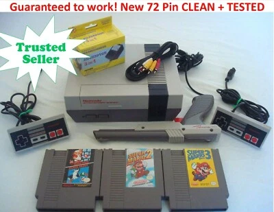 NINTENDO NES CONSOLE ORIGINAL SYSTEM GAMES SUPER MARIO 1 2 3 +YOU PICK BUNDLE+ - Image 1 of 4