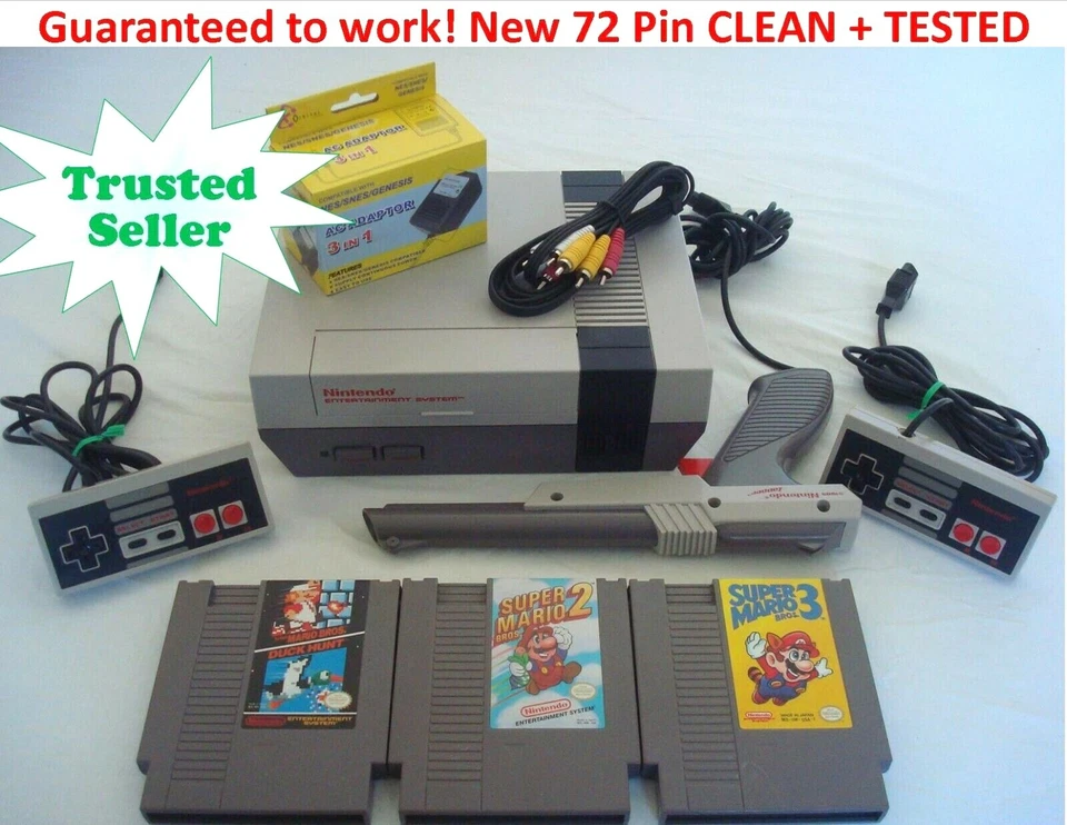 CONSOLA NINTENDO NES SISTEMA ORIGINAL JUEGOS SUPER MARIO 1 2 3 + TÚ ELIGES PAQUETE+ Foto 1 de 4