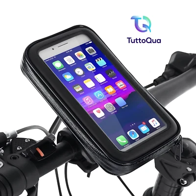 SUPPORTO CUSTODIA PORTA CELLULARE PER MOTO BICI TELEFONO IMPERMEABILE UNIVERSALE - Immagine 1 di 4