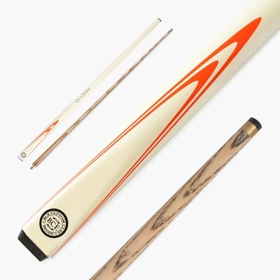 BCE Ronnie O'Sullivan ORANGE FLARE Cream Butt 2pc Ash Pool Snooker Cue 9.5mm Tip - Image 1 of 4