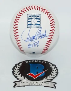 JOHNNY BENCH "HOF 89" Signed Rawlings HOF Logo BASEBALL + BECKETT COA #W806788 - Picture 1 of 2