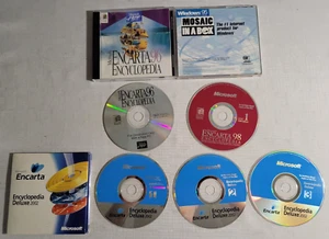 Lote de 3 CD de colección Microsoft Encarta Enciclopedia Deluxe 2002 Windows 96 98 - Imagen 1 de 5