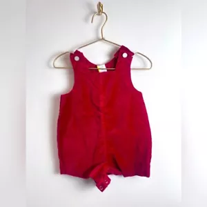 Pagliaccetto rosso velluto bambino 6-9 mesi - Foto 1 di 9