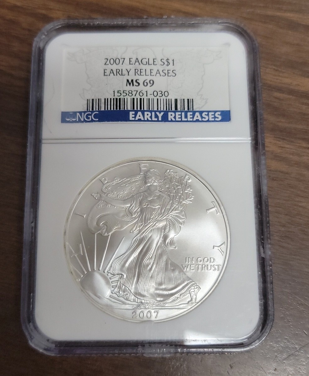アメリカ 2007 イーグル銀貨 PCGS鑑定MS69 アメリカ 2007 イーグル銀貨 PCGS鑑定MS69 American Eagle MS 69