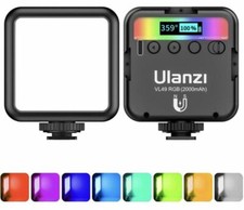 LED Portable Camera Video Light 4000mAh Rechargeable RGB Color Panel Lights with Hot Shoe Mount for Canon Sony Nikon DSLR Cameras Photography Lighting