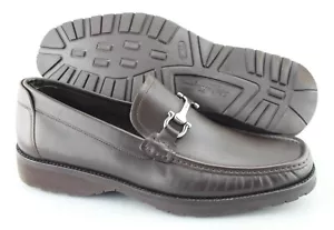 Herren Salvatore Ferragamo "Fiorino" dunkelbraune Leder Halbschuhe Größe US 8,5 - E - Bild 1 von 6