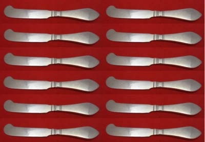 Continental by Georg Jensen 纯银黄油摊铺机 HHAS 套装 12 件 5 7/8 — 第 1/3 张图片