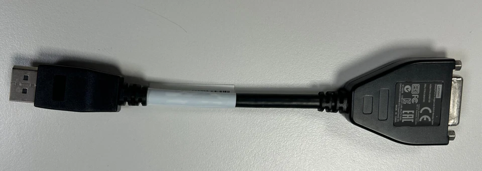 Lenovo Display Port auf DVI-D Adapter / DP to DVI-D OVP Neu - Bild 1 von 2