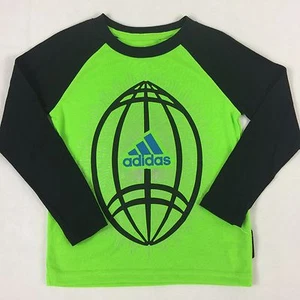 NEW Boy's Little Youth Adidas Football Polyester/Cotton Long Sleeve Shirt Size 4 - Picture 1 of 2