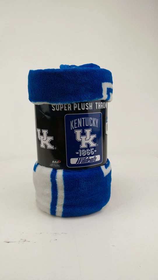 New Northwest NCAA Super PlushThrow Blanket 46" x 60" Varsity Kentucky Wildcats - Image 1 of 3