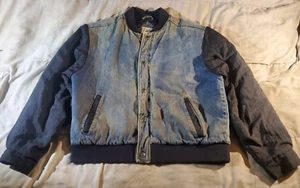 Vintage Canyon River Blues Denim Snap Up Jacket with Quilted Lining Men's Large - Picture 1 of 12