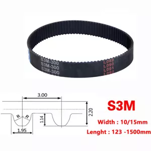 Cintura di temporizzazione S3M 3 mm passo 10/15 mm larghezza 41-500 denti CNC/ROBOTICA - Taglia a scelta - Foto 1 di 5