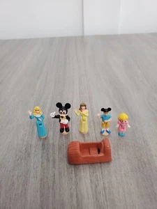 Polly Pocket Magic Kingdom 5 Characters & Log Flume Lot Rare HTF - Picture 1 of 10