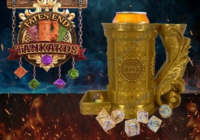Torre y bóveda de dados de jarra ARTIFICER; lata de cerveza pop Stein Flagon taza inserto TTRPG Foto 1 de 4