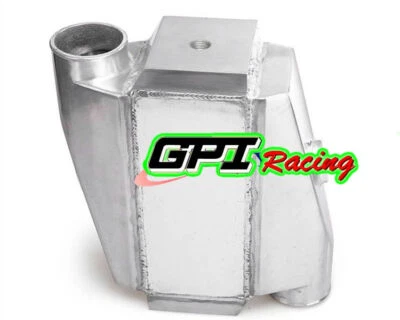Universal Aluminium Air Water Liquid Intercooler Chargecooler 180° Inlet Outlet - Image 1 of 4