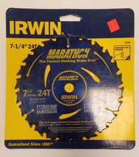 Irwin 7-1/4" x 5/8" Arbor Hole 24T Wet & Dry Cut Saw Blade Carbide Tips 9B-D0026