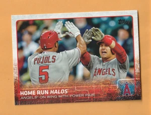 Mike Trout Albert Pujols 2015 Topps Actualización #US213 Home Run Halos LA Angels 5L - Imagen 1 de 2