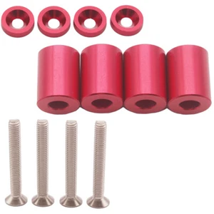 Racing 1" BILLET HOOD VENT SPACER RISER KITS FOR ALL TURBO ENGINE SWAP 6MM RED - Picture 1 of 10