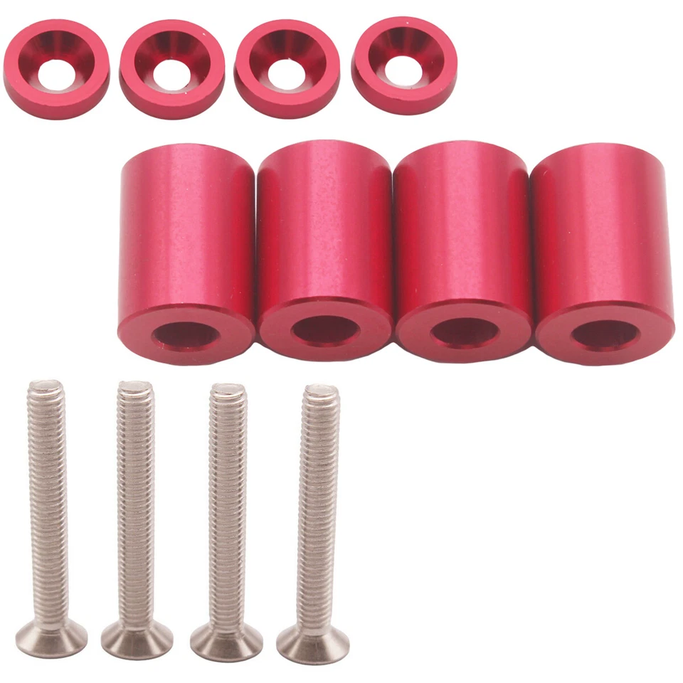 Racing 1" BILLET HOOD VENT SPACER RISER KITS FOR ALL TURBO ENGINE SWAP 6MM RED Foto 1 de 4