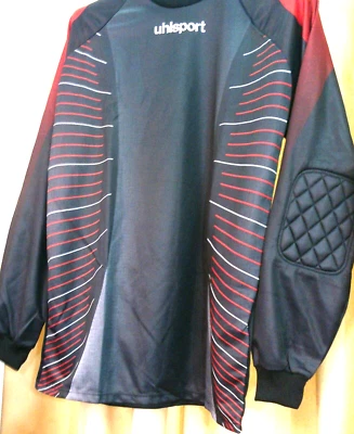 maglia portiere UHLSPORT STREAM 5985 col. nero/rosso mis. M/L - Immagine 1 di 4