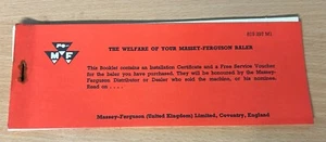 Massey Ferguson Welfare Of your Baler Booklet-819 297 M1 - Picture 1 of 5