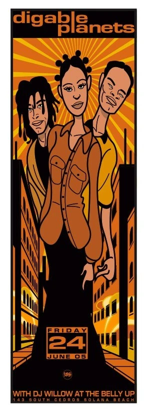 Scrojo Digable Planets DJ Willow Belly Up Tavern 2005 Poster DigableP_0506 - Image 1 of 1