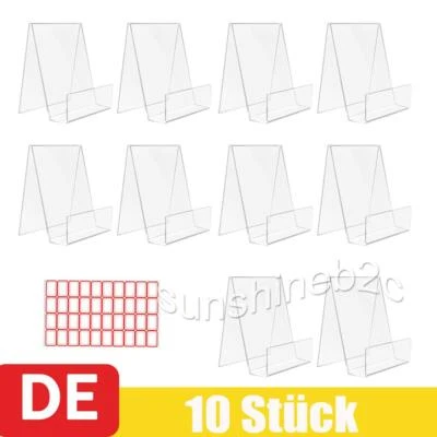 10x Acryl Buchständer Buchaufsteller Transparente mit Ledge Buchstütze - Bild 1 von 4