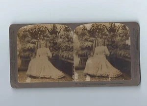 Vintage Stereoview Mrs. McKinley in the Conservatory of the Executive Mansion. - Picture 1 of 2